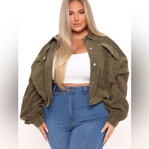 Olive Green Road Tripping Corduroy Jackets